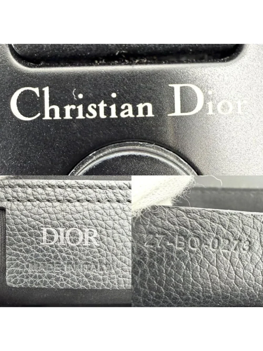 Dior Shoulder Bag with Oblique Saddle Flap Crossbody Leather Canvas Black Beige